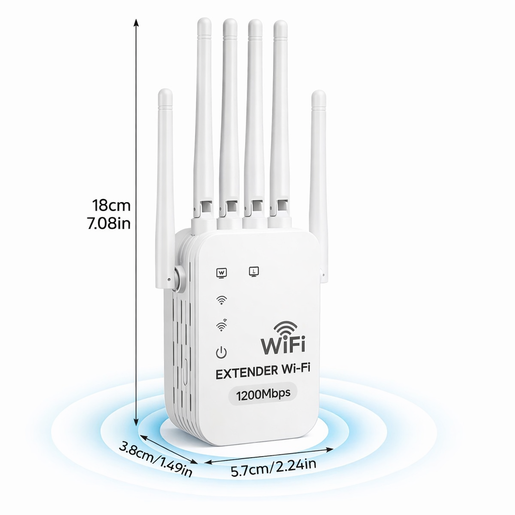 🔥 📶 Extensor WiFi cu 6 Antene – Semnal Puternic și Stabil 🚀 ⚡